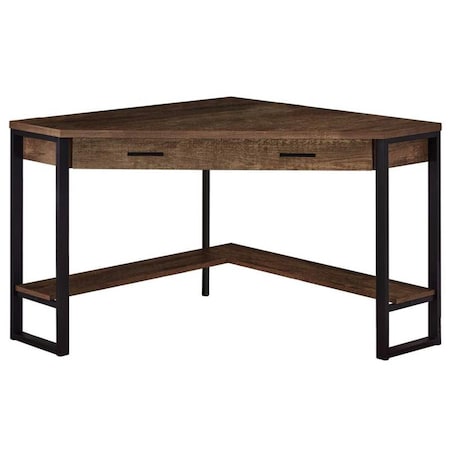 Gfancy Fixtures 42 x 42 x 30 in. Brown Reclaimed Wood Corner Computer Desk GF3099672